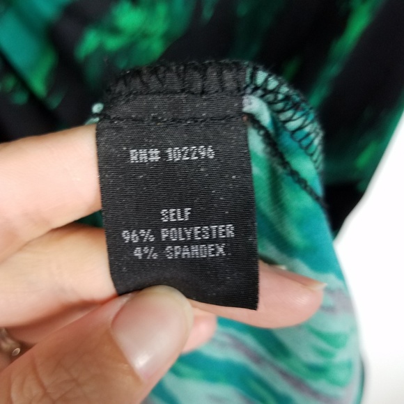 Connected Apparel Animal Print Faux Wrap Dress - Picture 6 of 6